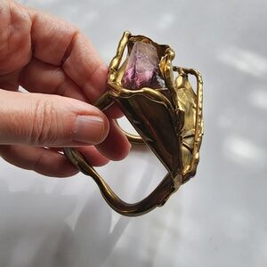 RARE Vintage Dutras Brutalist Cala Lily Bracelet